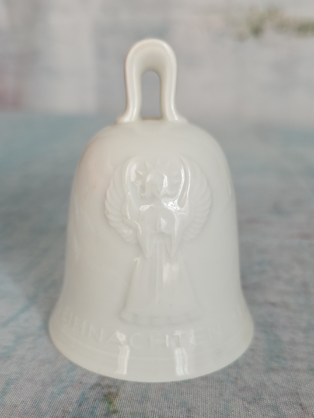White Porcelain Angel and Star Bell 1972